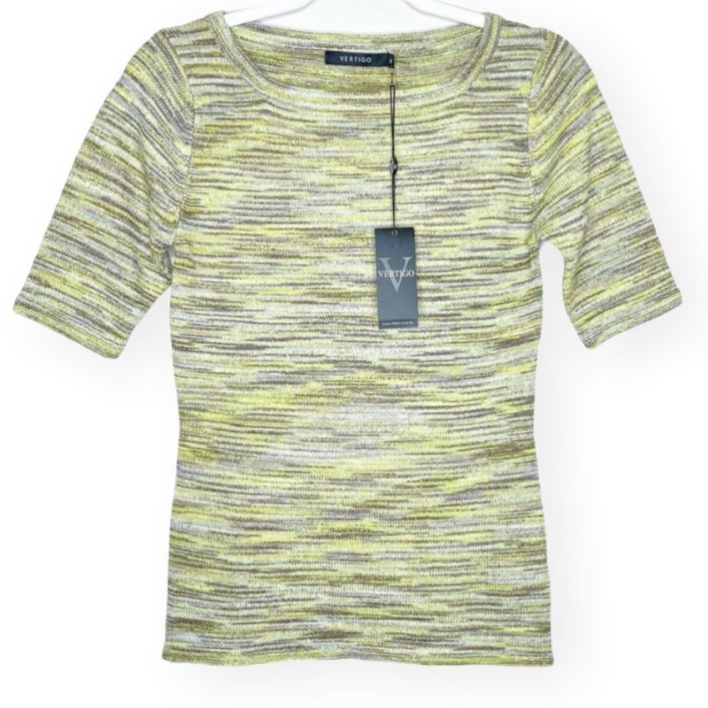 Vertigo Paris || NWT Khaki Combo Green sweater med
